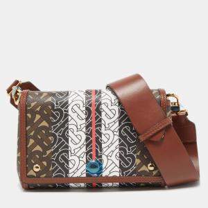 Burberry Multicolor TB Print Coated Canvas and Leather Hackberry Crossbody Bag