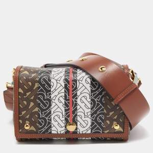 Burberry Multicolor TB Print Coated Canvas and Leather Hackberry Crossbody Bag