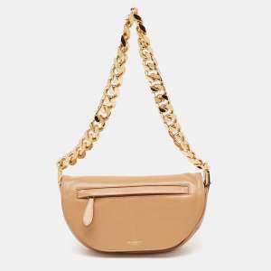 Burberry Beige Soft Leather Small Olympia Bag