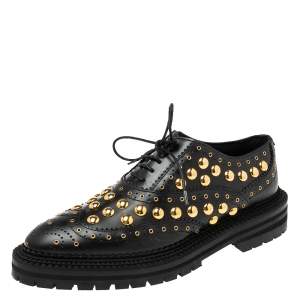 Burberry Black Brogue Leather  Deardown Derby Size 38