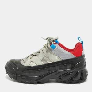 Burberry Grey Suede and Nylon Arthur Sneakers Size 36