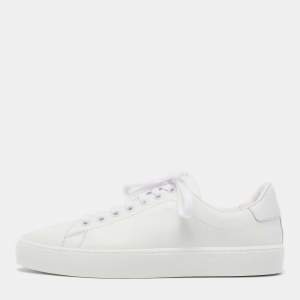 Burberry White Leather Westford Low Top Sneakers Size 39.5 