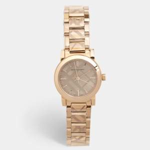 Burberry Rose Gold Plated Stainless Steel The City BU9235 Women's Wristwatch 26 mm