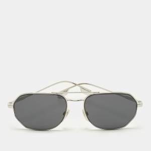 مملوكة مسبقًا Burberry Black/Silver Tone B 3140 Rectangular Sunglasses
