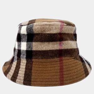 مملوكة مسبقًا Burberry Brown, Multicolor Wool Bucket Hat