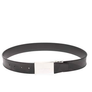 Pre Owned Burberry Black/Brown Nova Check Coated Canvas Charles 35 Belt 80CM