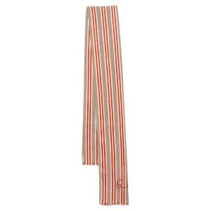 مملوكة مسبقًا Burberry Orange/Beige Stripe Silk Blend Neck Scarf