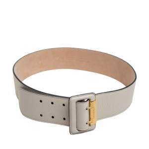 مملوكة مسبقًا Burberry Light Beige Leather Cecile Waist Belt 90CM