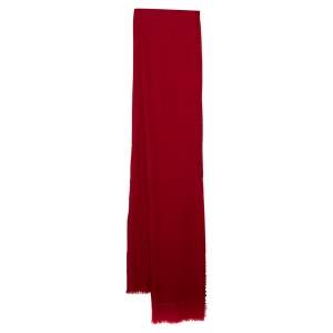 مملوكة مسبقًا Burberry Red Lightweight Cashmere Scarf