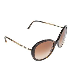 Burberry Brown Tortoise Acetate B429-Q Gradient Oversized Sunglasses