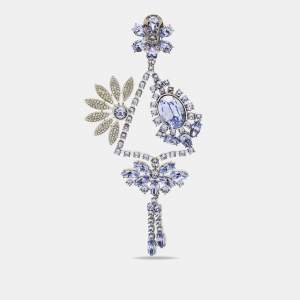 Burberry Lavender Crystal Daisy Drop Single Clip-On Earring
