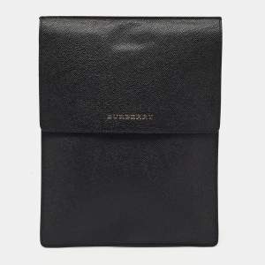 Burberry Black Leather Tablet Sleeve 