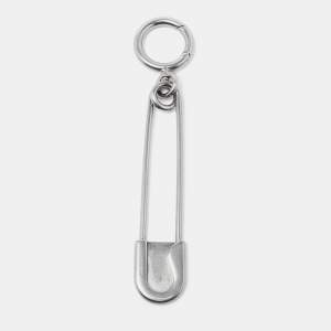 Burberry Safety Pin Silver Tone Key Ring
