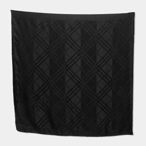 Burberry Black Silk Square Scarf