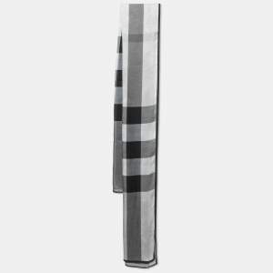 Burberry Grey/Black Giant Check Silk Stole
