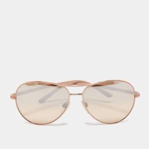 Burberry Rose Gold B3053 Acetate Gradient Aviator Sunglasses