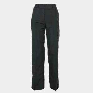 Burberry Black Wool Blend Straight Leg Trousers S