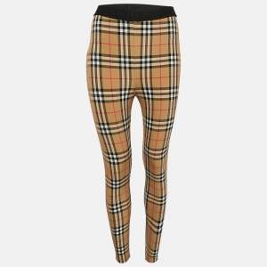 Burberry Brown Novacheck Print Jersey Belvoir Leggings XS