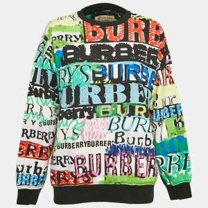 Burberry Multicolor Printed Cotton Crewneck Sweatshirt S