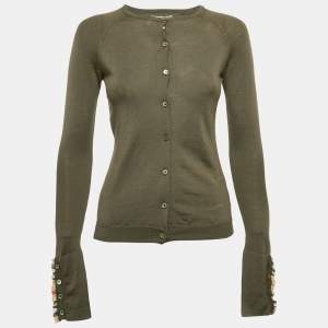 Burberry Brown Wool Buttoned Cardigan S
