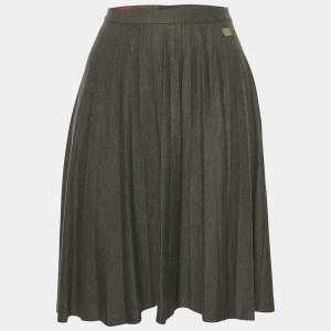 Burberry Black Jersey Flared Mini Skirt S