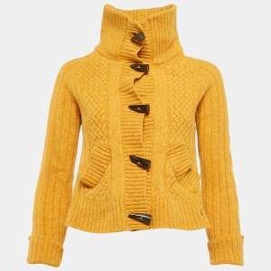 Burberry Mustard Wool Turtle Neck Long Sleeve Sweater L