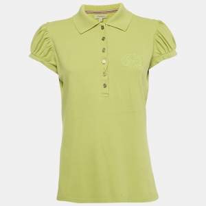 Burberry Green Pique Polo T-Shirt M