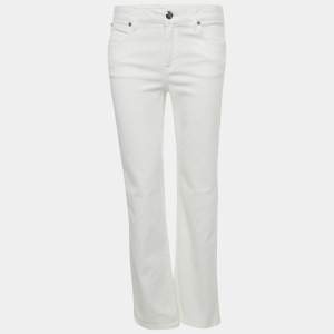 مملوكة مسبقًا Burberry White Denim Flare Leg Jeans M/Waist 29"