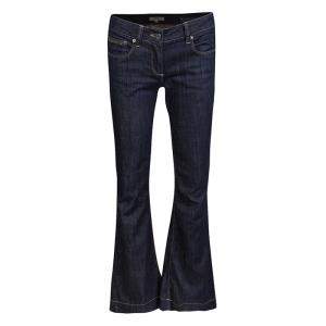 Pre Owned Burberry London Indigo Dark Wash Denim Flared Bottom Windsor Jeans M
