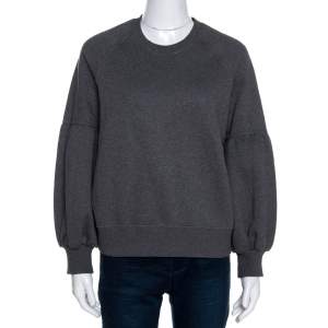 مملوكة مسبقًا جامبر بربري أكمام منفوخة تريكو رمادي داكن XS