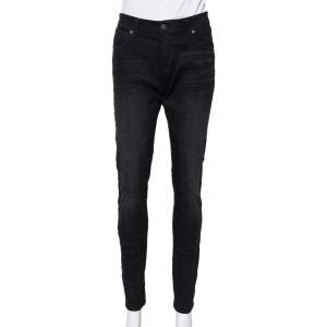Burberry Brit Black Faded Effect Denim Skinny Jeans S