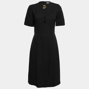 Burberry Black Silk D-Ring Detail Short Sleeve Dress S