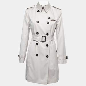 Burberry Beige Gabardine Belted Trench Coat S