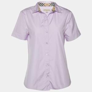 Burberry Brit Light Pink Cotton Button Front Shirt M