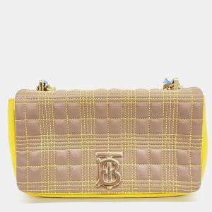 Burberry Beige Quilted Leather Small Lola Shoulder Bag