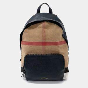 Burberry House Check Canvas and Leather Medium Abbeydale Backpack 