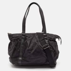 Burberry Black Super Nova Check Nylon Diaper Bag