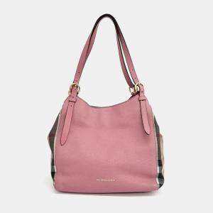 Pre Owned Burberry Pink Leather  Canterbury Shoulder Bag