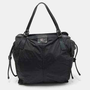 Burberry Black Nylon and Leather Buckleigh Tote