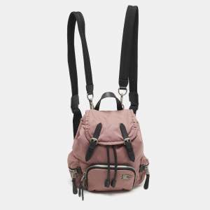 Burberry Mauve Pink Nylon Mini Drawstring Backpack