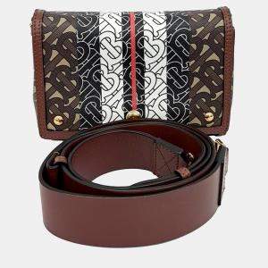 Burberry Brown PVC TB monogram crossbody bag