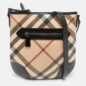 Burberry Beige/Black Supernova Check PVC Dryden Crossbody Bag
