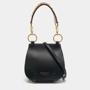 Burberry Black Leather Bridle Shoulder Bag
