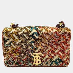 Burberry Orange Fabric Lola Small Bag