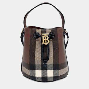 Burberry Brown PVC TB Mini Bucket Bag