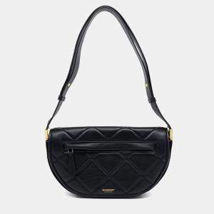 Burberry Black Leather Olympia bag