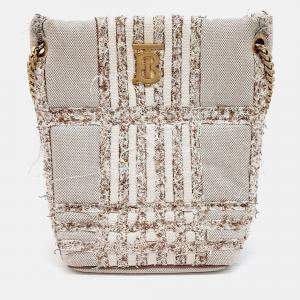 Pre Owned Burberry Beige Fabric Bucket Bag