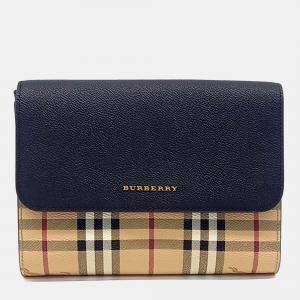 Pre Owned Burberry Multicolor Leather crossbody bag