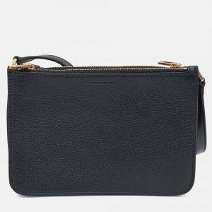 Pre Owned Burberry Black Leather crossbody bag