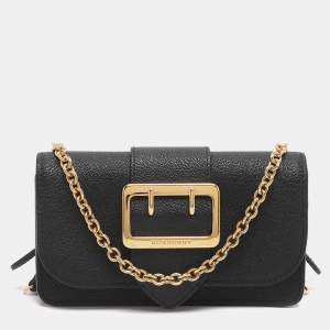 Pre Owned حقيبة كروس بربري ميدلي جلد أسود